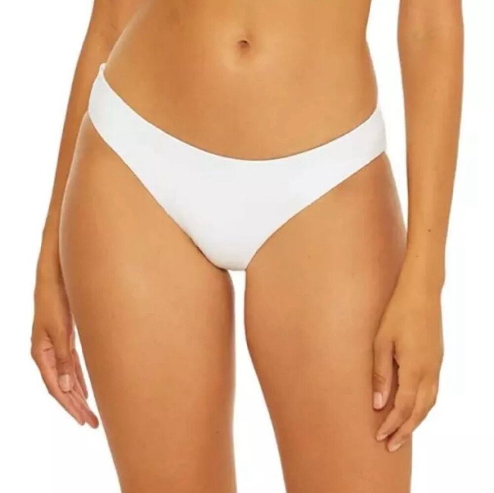Becca Pucker Up Adela Hipster Bikini Swimsuit Bottoms in White Size Large